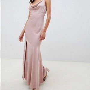 ASOS satin slip evening dress
